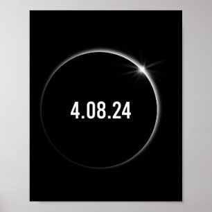 Affiche Amérique Totalité 04.08.24 Total Éclipse Solaire 2