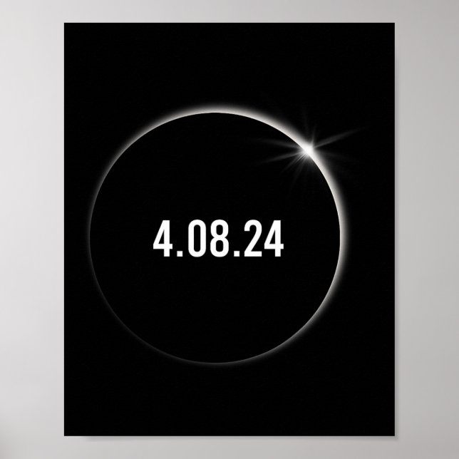 Affiche Amérique Totalité 04.08.24 Total Éclipse Solaire 2 (Devant)