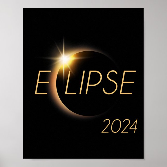 Affiche Amérique Totalité 04 08 24 Total Éclipse Solaire 2 (Devant)