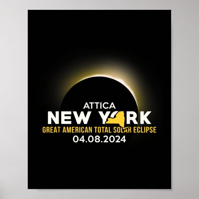 Affiche Amérique Totalité 04 08 24 Total Éclipse Solaire 2 (Devant)