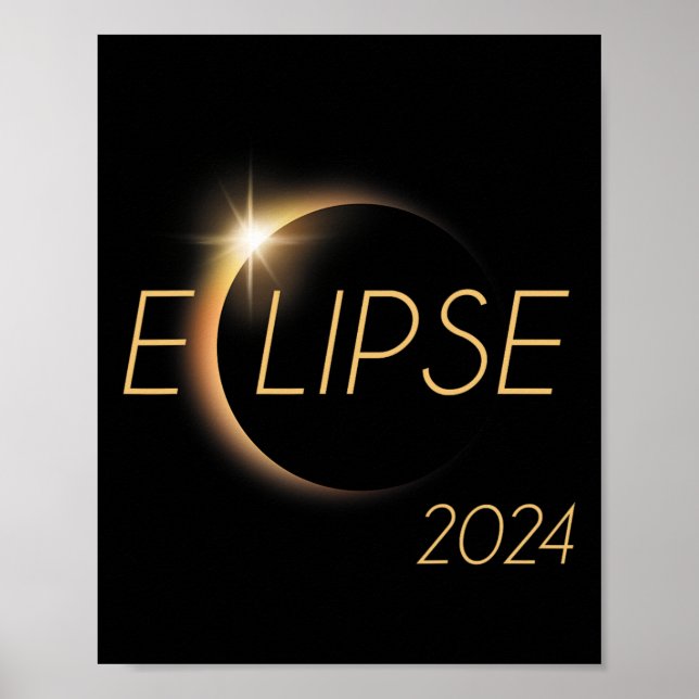 Affiche Amérique Totalité 04 08 24 Total Éclipse Solaire 2 (Devant)