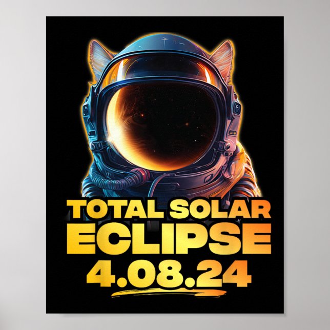 Affiche Amérique Totalité 4.08.24 Total Éclipse Solaire Ch (Devant)