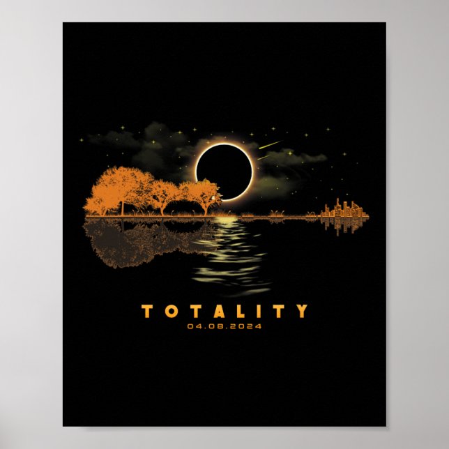 Affiche Amérique Totalité guitare 04 08 24 Total Éclip sol (Devant)