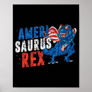 Affiche Amerisaurus rex amérique États-Unis indépendance 4