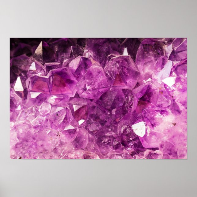 Affiche Améthyst Gemstone Image Shiny and Sparkly (Devant)