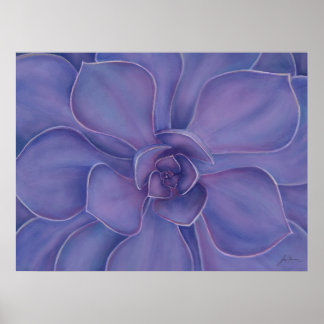 Affiche Amethyst Succulent Print | Purple Botanical Art