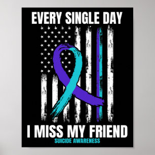 Affiche Ami Prévention du suicide Drapeau américain