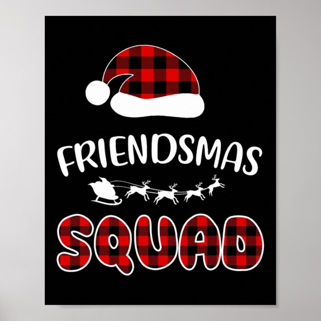 Affiche Ami Squad Funny Xmas Famille Lumière Correspondanc (Devant)