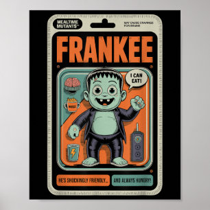 Affiche Amical Frankenstein Monster Halloween Humour Toy
