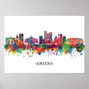 Affiche Amiens France Skyline