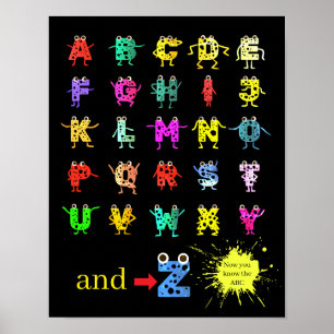 Affiche Amis de l'alphabet ABC drôles