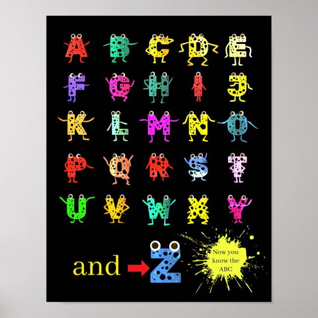 Affiche Amis de l'alphabet ABC drôles (Devant)