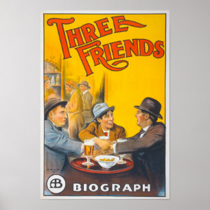 Affiche Amis Non-Identifié Photos Vintages Vieux Pict Esth