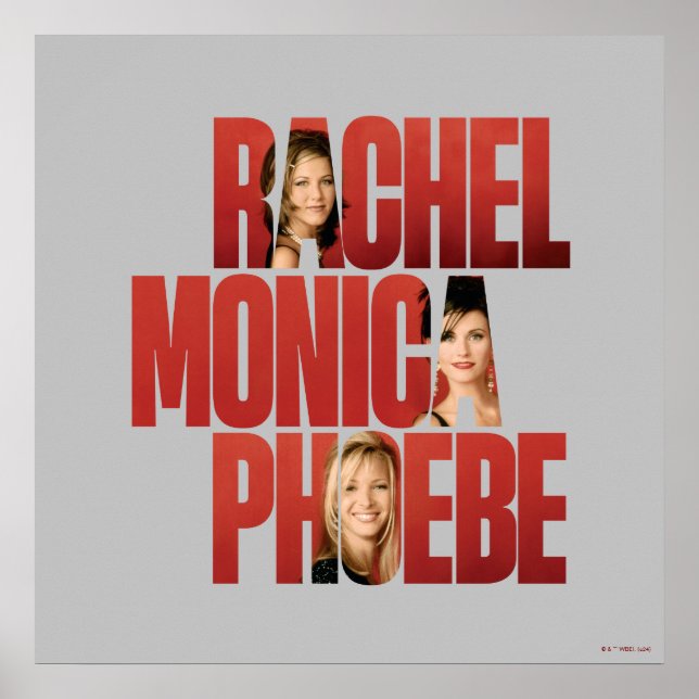 Affiche AMIS™ | Rachel, Monica & Phoebe (Devant)