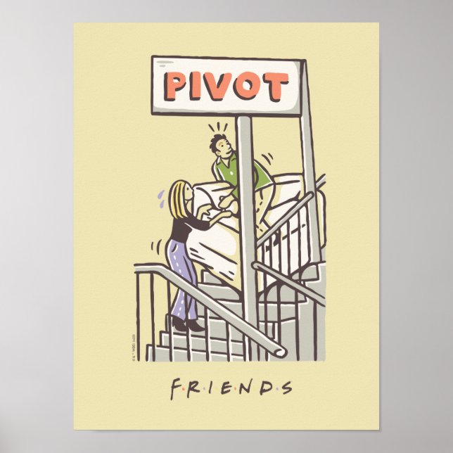 Affiche AMIS™ | Ross et Rachel PIVOT (Devant)