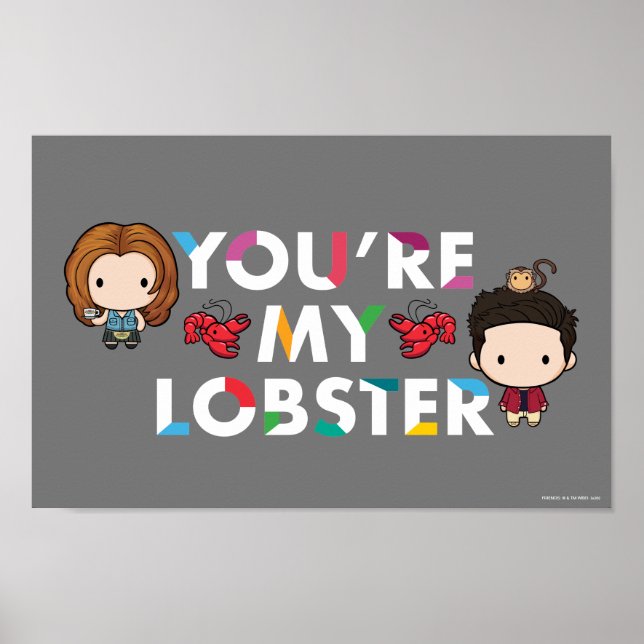 Affiche AMIS™ | Ross & Rachel Lobster Chibi (Devant)