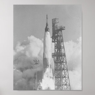 Affiche Amitié 7 (Mercury Atlas 6) Lancement