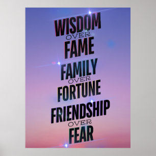 Affiche Amitié familiale de la sagesse - Inspiration
