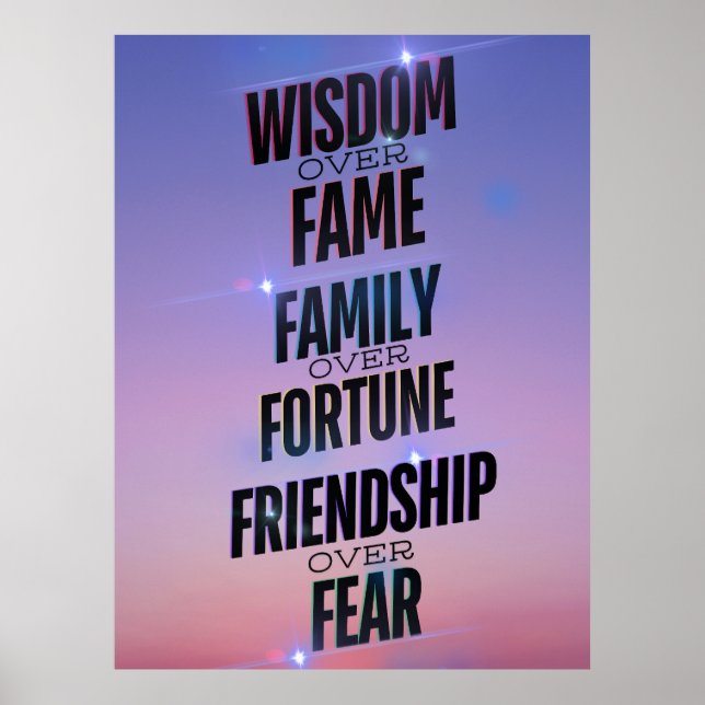 Affiche Amitié familiale de la sagesse - Inspiration (Devant)