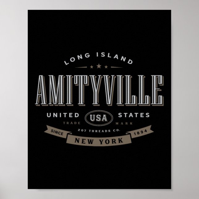 Affiche Amityville Ny New York Vacation Souvenir  (Devant)