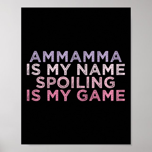 Affiche Ammamma Est Mon Nom Spots Est Mon Jeu Drôle Mothe (Devant)