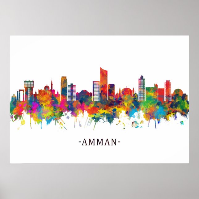 Affiche Amman Jordan Skyline (Devant)