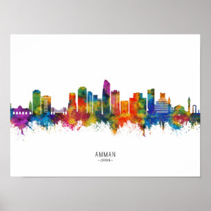 Affiche Amman Jordan Skyline