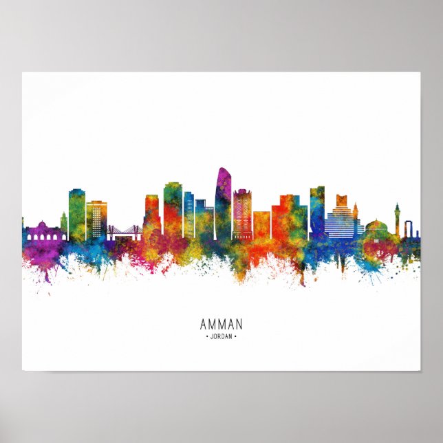 Affiche Amman Jordan Skyline (Devant)
