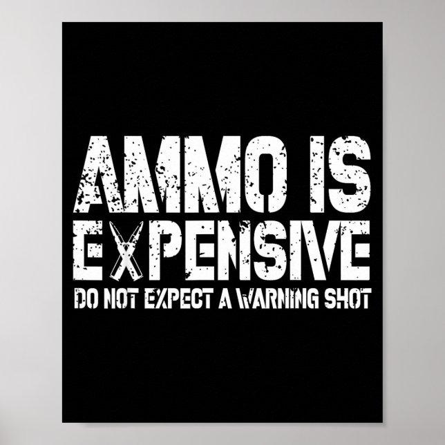 Affiche Ammo Is Expensive Do Not Expect A Warning Shot Usa (Devant)