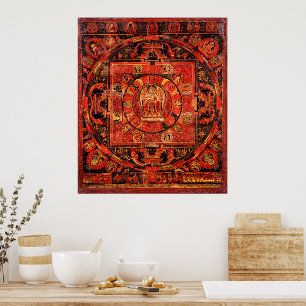 Affiche Amogapasha Mandala Thangka