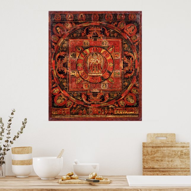 Affiche Amogapasha Mandala Thangka (Cuisine)