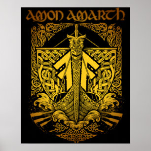 Affiche Amon Amarth Design D'Art Rétro