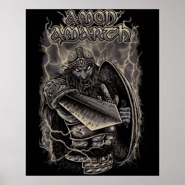 Affiche Amon Amarth Retro Design (Devant)