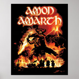 Affiche Amon Amarth Retro Fan Art Hommage Design