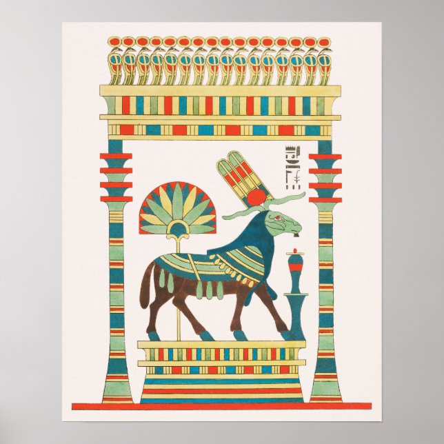 Affiche Amon, illustration Amon-ra de Pantheon Egyptien (Devant)