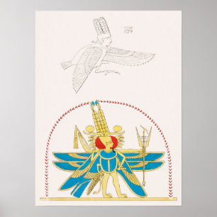 Affiche Amon-Ra, Roi de Dieu, illustration de Pantheo
