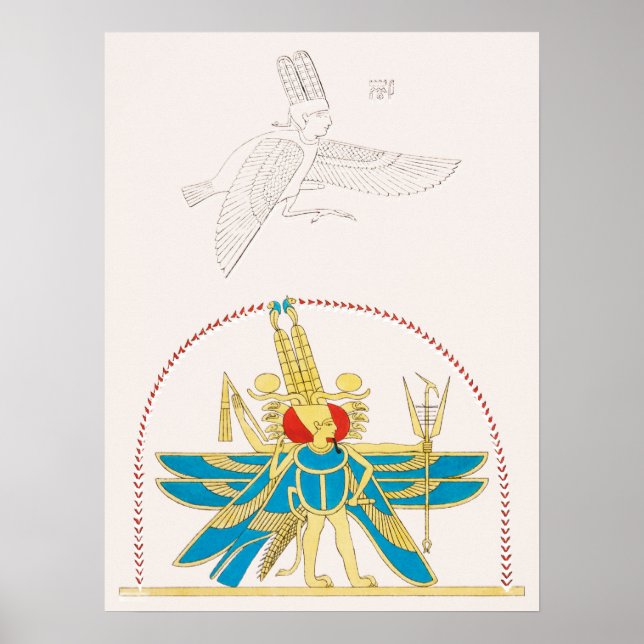 Affiche Amon-Ra, Roi de Dieu, illustration de Pantheo (Devant)