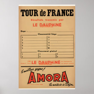 Affiche Amora Tour de France - Dauphine Libre Original