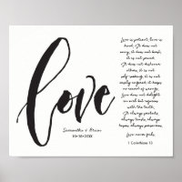 Amour, 1 Cor. 13, Nom du Couple, Écriture Moderne