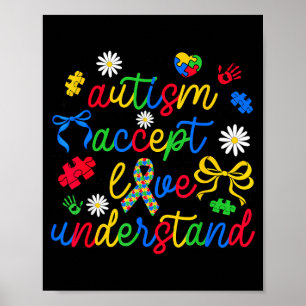 Affiche Amour accepter comprendre autisme sensibilisation