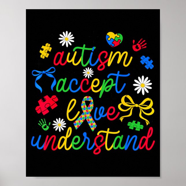 Affiche Amour accepter comprendre autisme sensibilisation  (Devant)