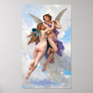 Affiche Amour and Psyche, Bouguereau
