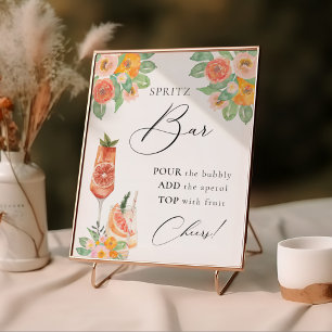 Affiche Amour au premier Spritz Bar à cocktails lumineux