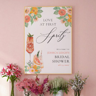 Affiche Amour au premier Spritz Bright Cocktail Enterremen