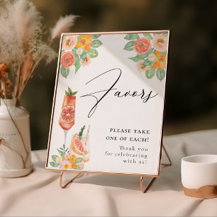 Affiche Amour au premier Spritz Favors de cocktail lumineu