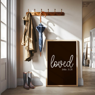 Affiche Amour Brun de Ferme Citation de foi minimaliste