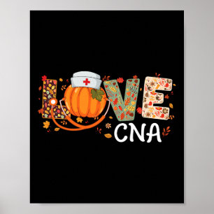 Affiche Amour Cna Citrouille Automne Tombe Nursing Thanksg