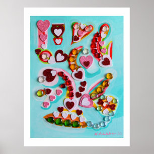 Affiche Amour coeur art