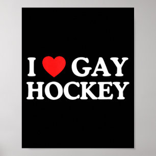 Affiche Amour coeur gay hockey déchaîné gay pride défilé g