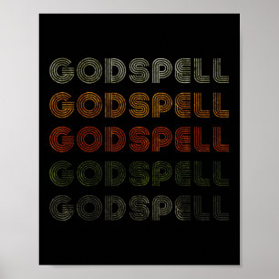 Affiche Amour Coeur Godspell Tee Grunge Style Vintage Noir